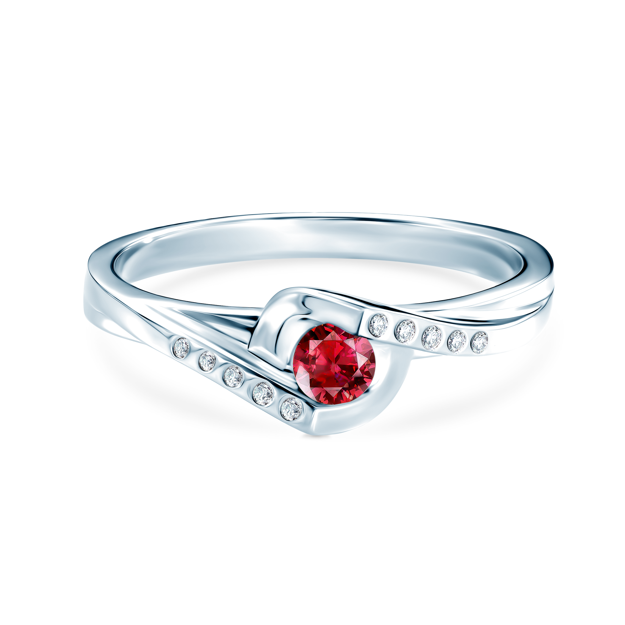 Ring Red Passion: Weißgold, Rubin