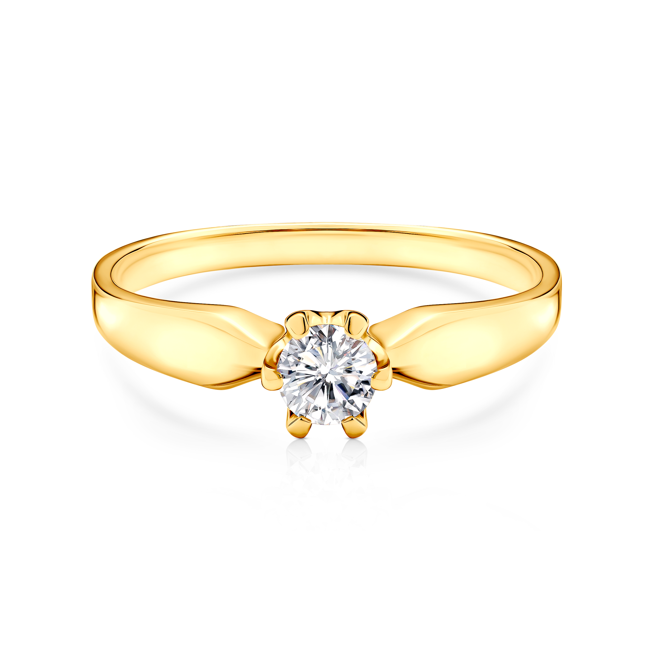  Годежен пръстен Triumph of Love: злато, бял сапфир