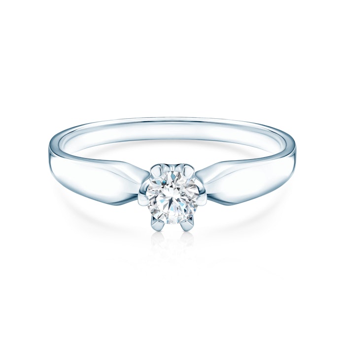 Inel de logodnă Triumph of Love: aur alb, diamant