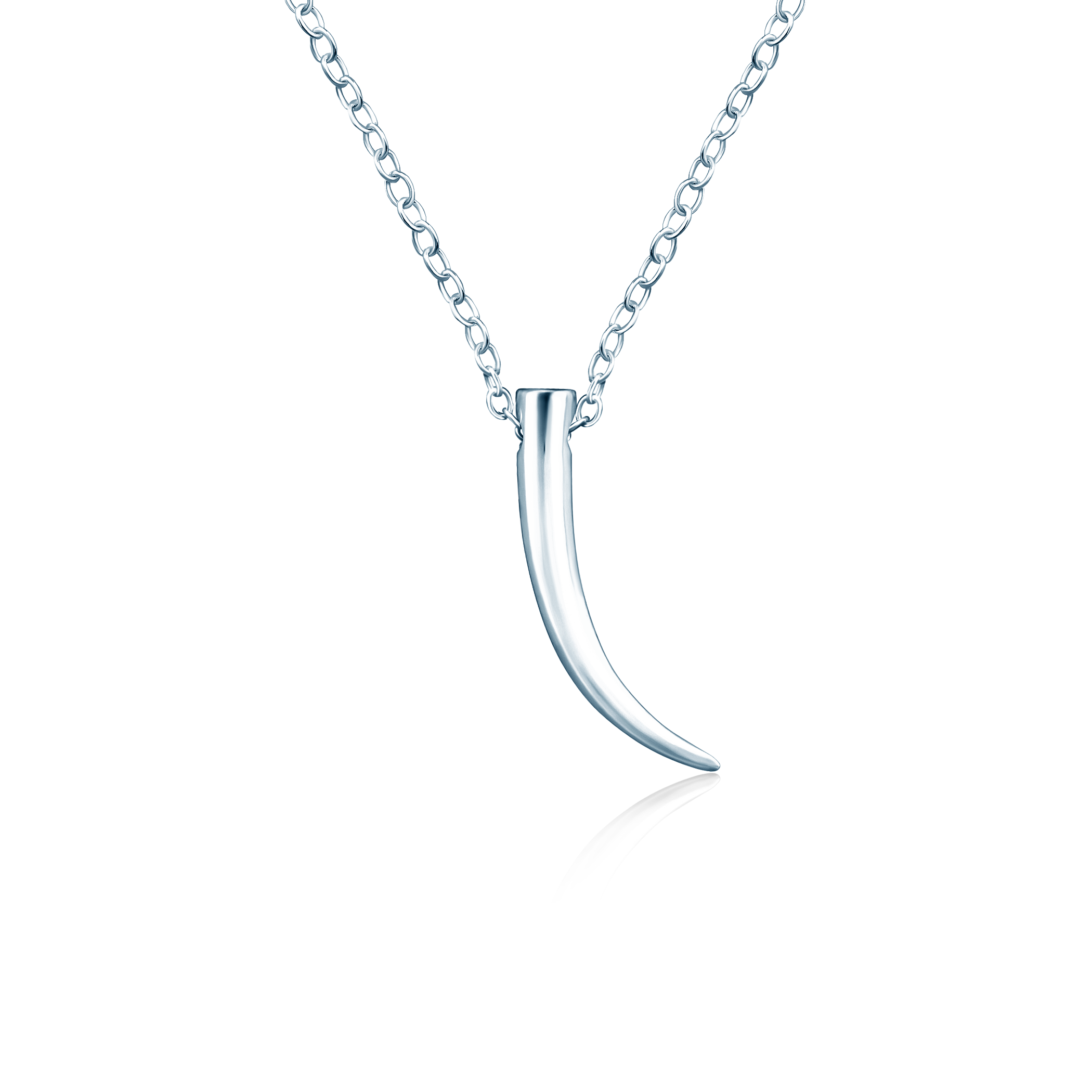 Κολιέ celebrity κυνόδοντας Savicki: ασημένιο