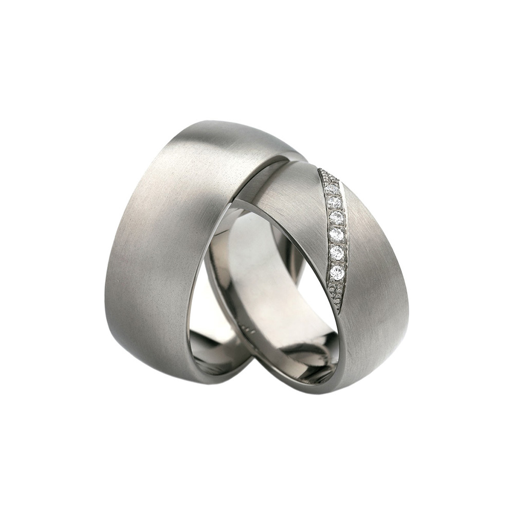 Весільні обручки: титан, напівкруглі, 9 мм