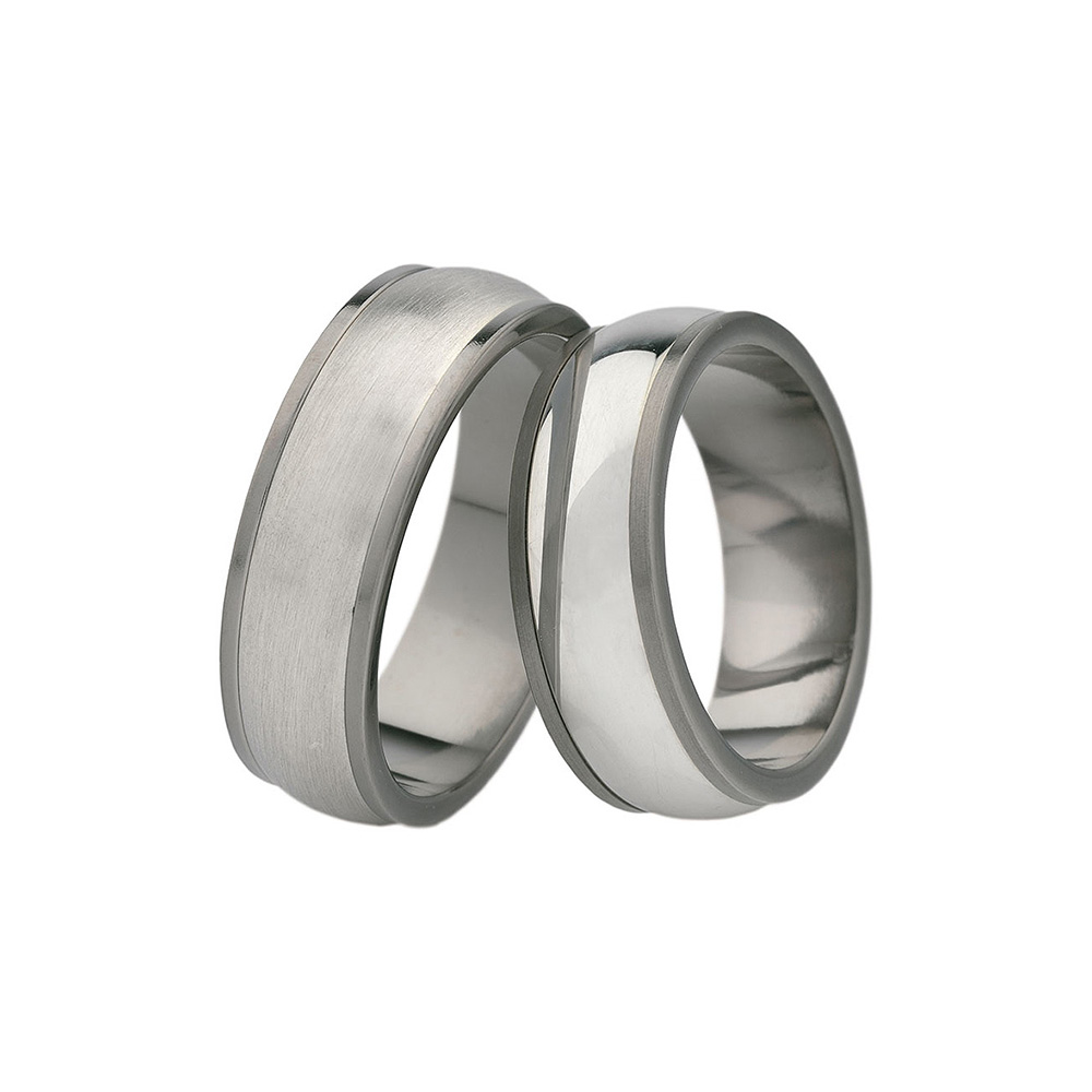 Βέρες Γάμου: Τιτάνιο, Ασήμι, Σε Σχήμα D, 7 mm