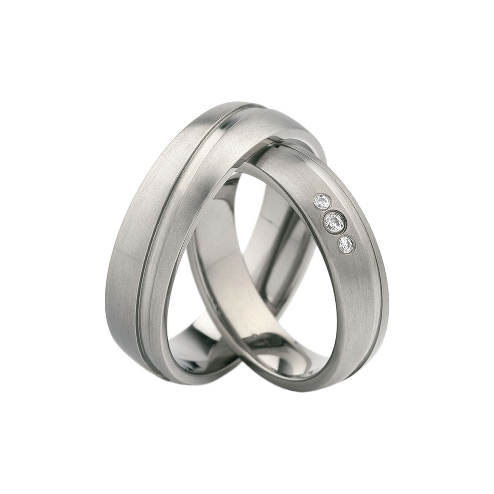 Eheringe: Titan, Halbrund, 6 mm