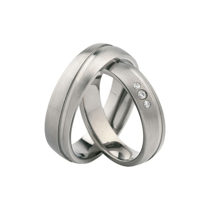 Esküvői karikagyűrűk: titán, félkarika, 6 mm