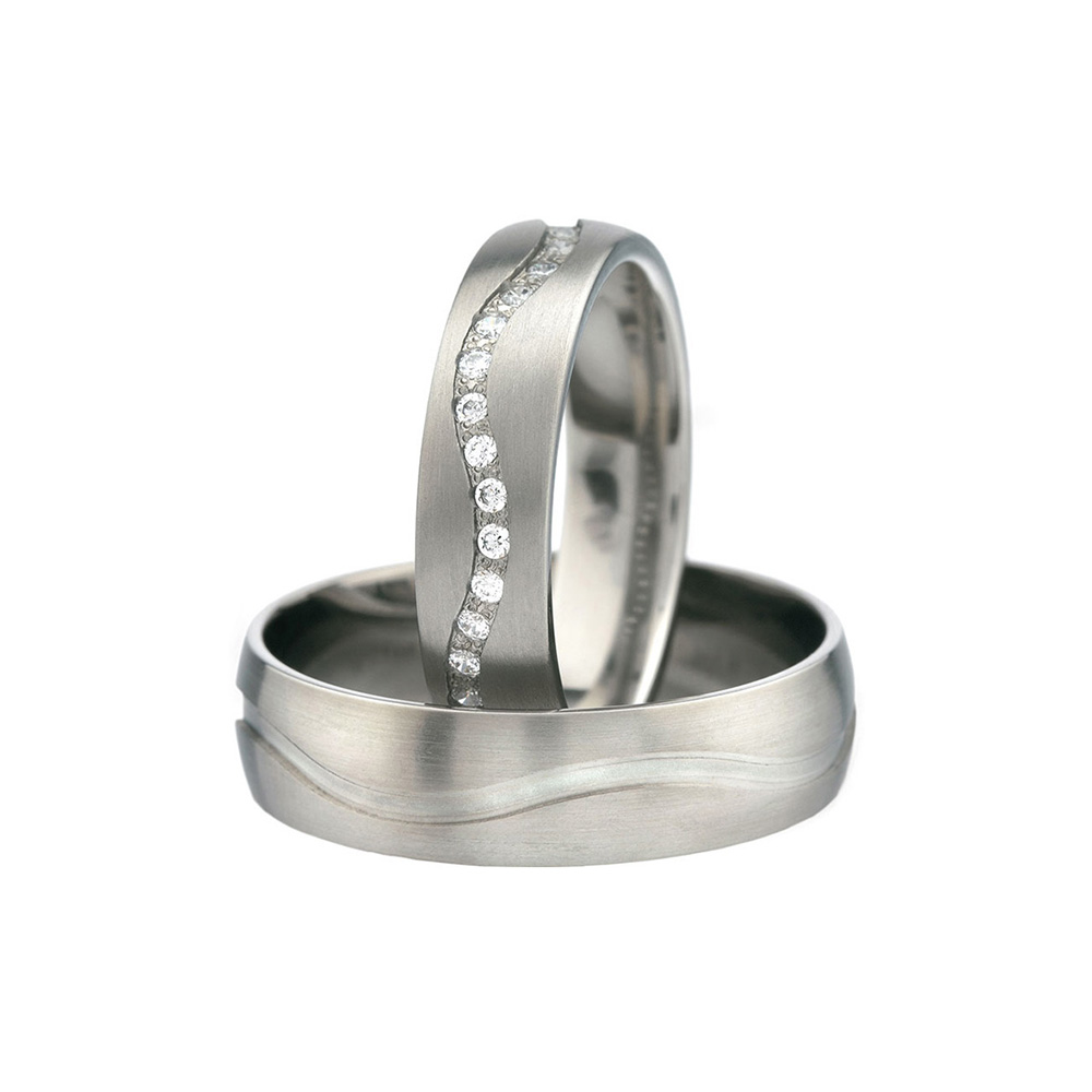 Eheringe: Titan, Halbrund, 6 mm