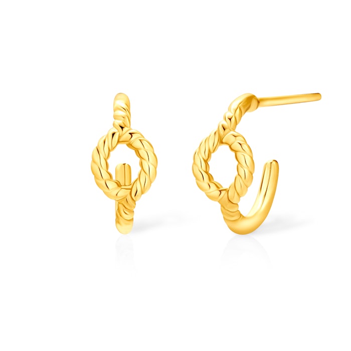 SAVICKI fülbevaló - négylevelű lóherék: aranyozott ezüst