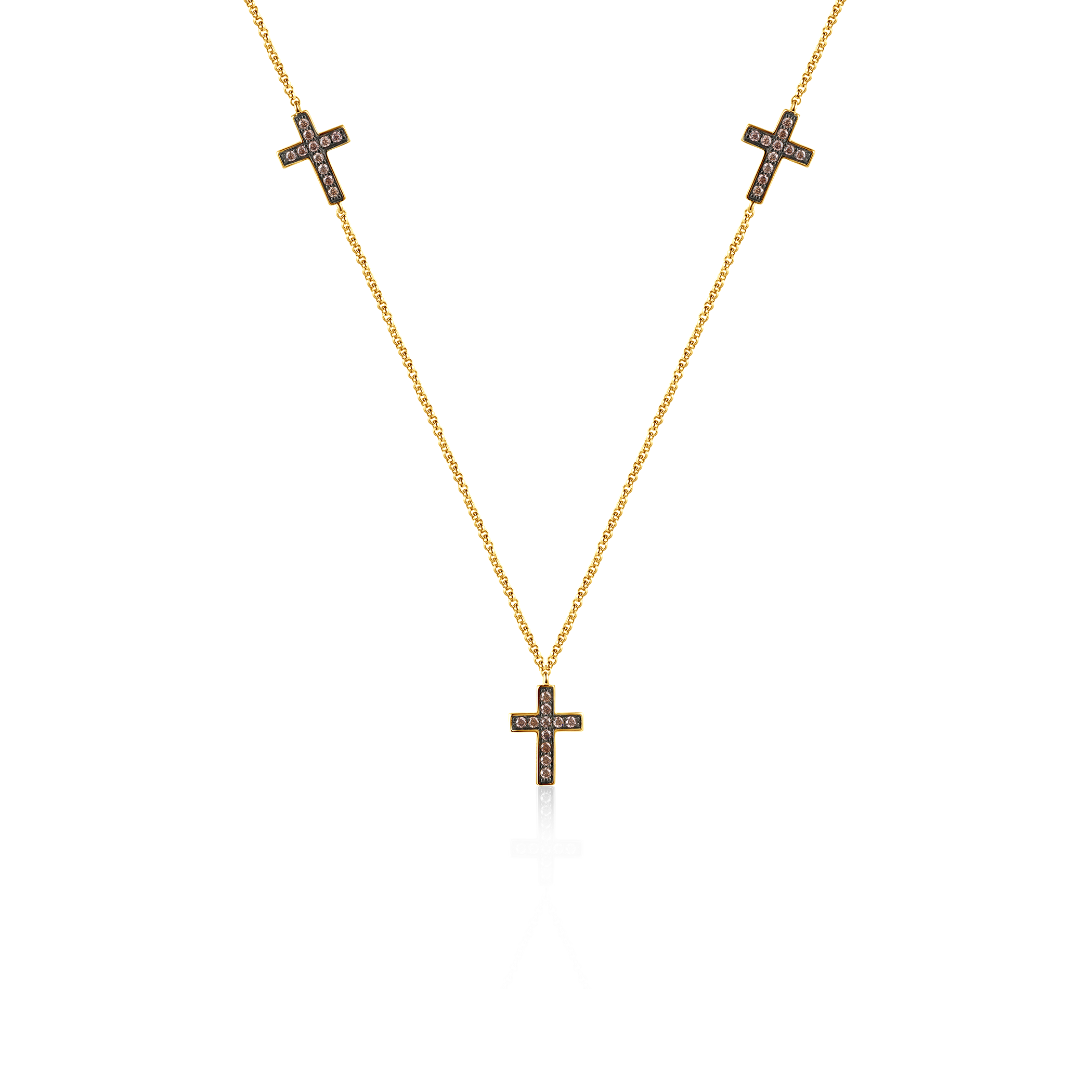 Halskette Kreuz Savicki: Silber, Zirkonia