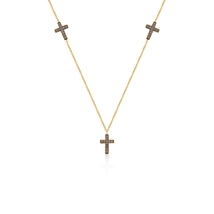 SAVICKI keresztes nyaklánc: ezüst és cirkónia