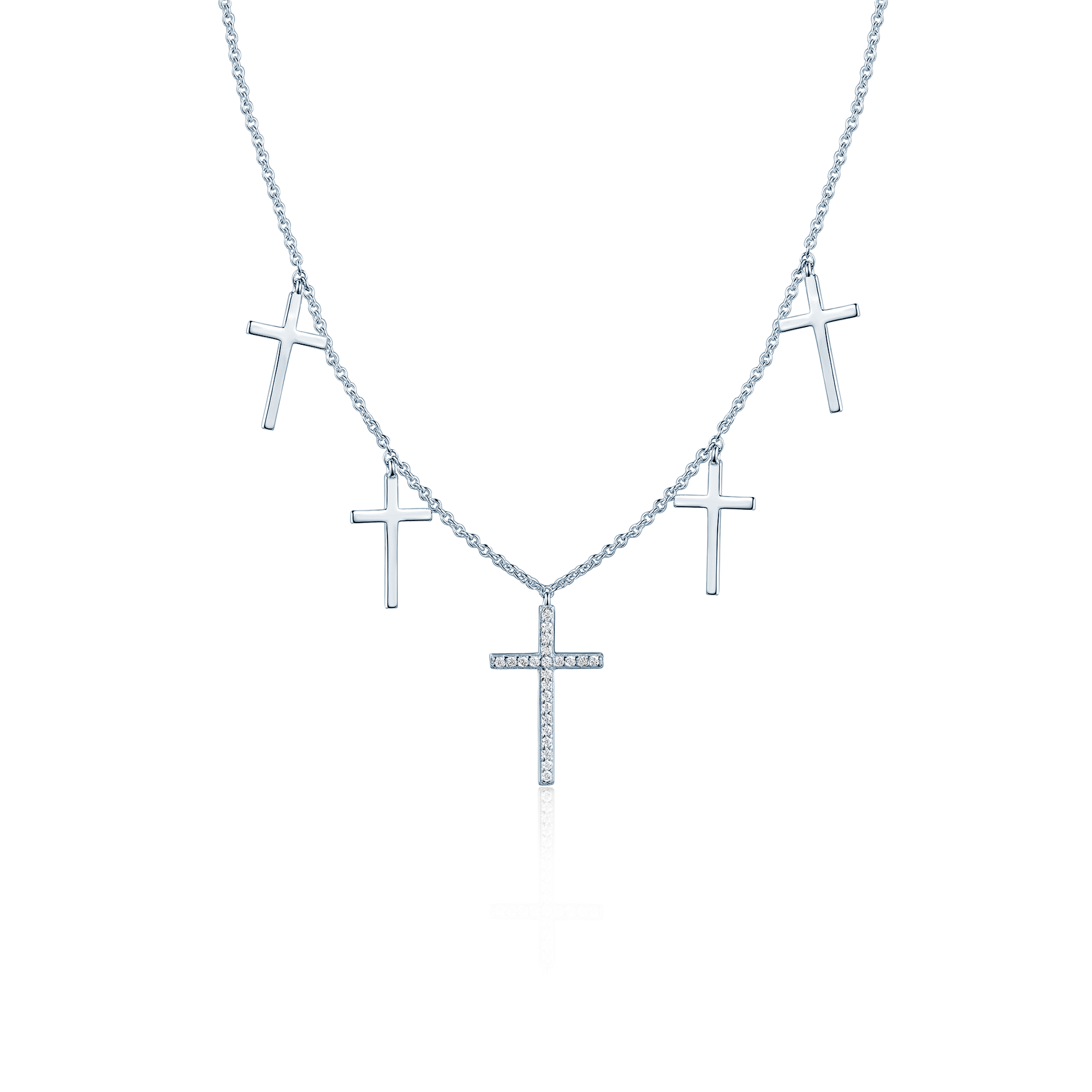 Halskette Kreuzi Savicki: Silber, Zirkonia