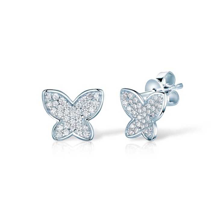 Savicki pillangós fülbevaló: ezüst cirkóniával