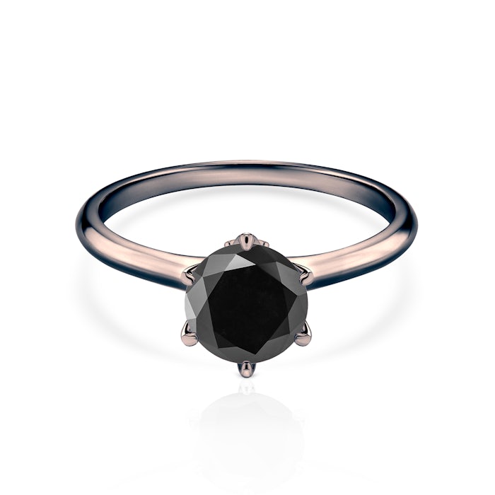 The Journey eljegyzési gyűrű: fekete arany fekete gyémánttal