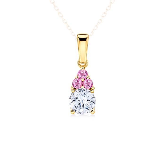 Fairytale medál: arany fehér zafírral