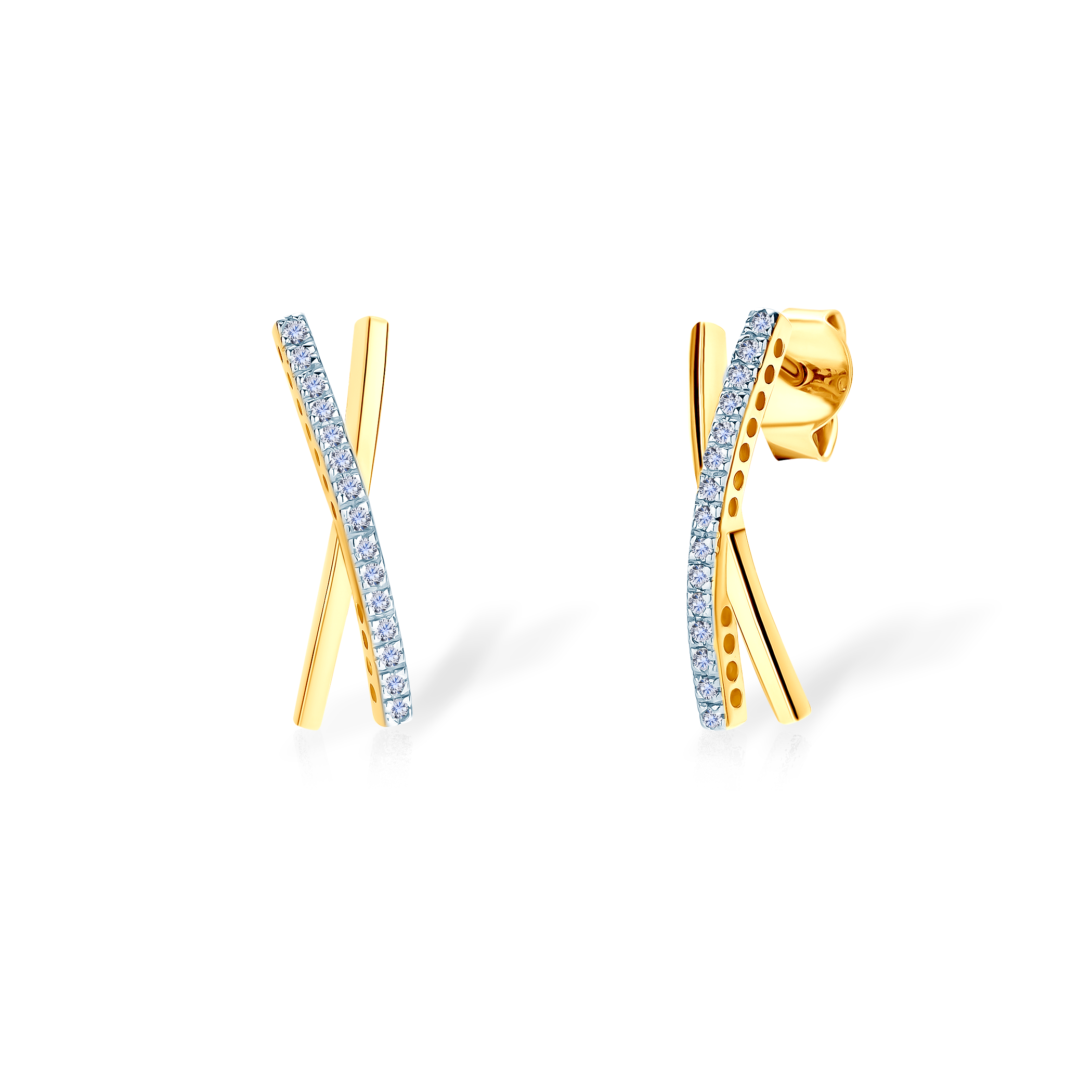 Сережки Savicki: золото, цирконій