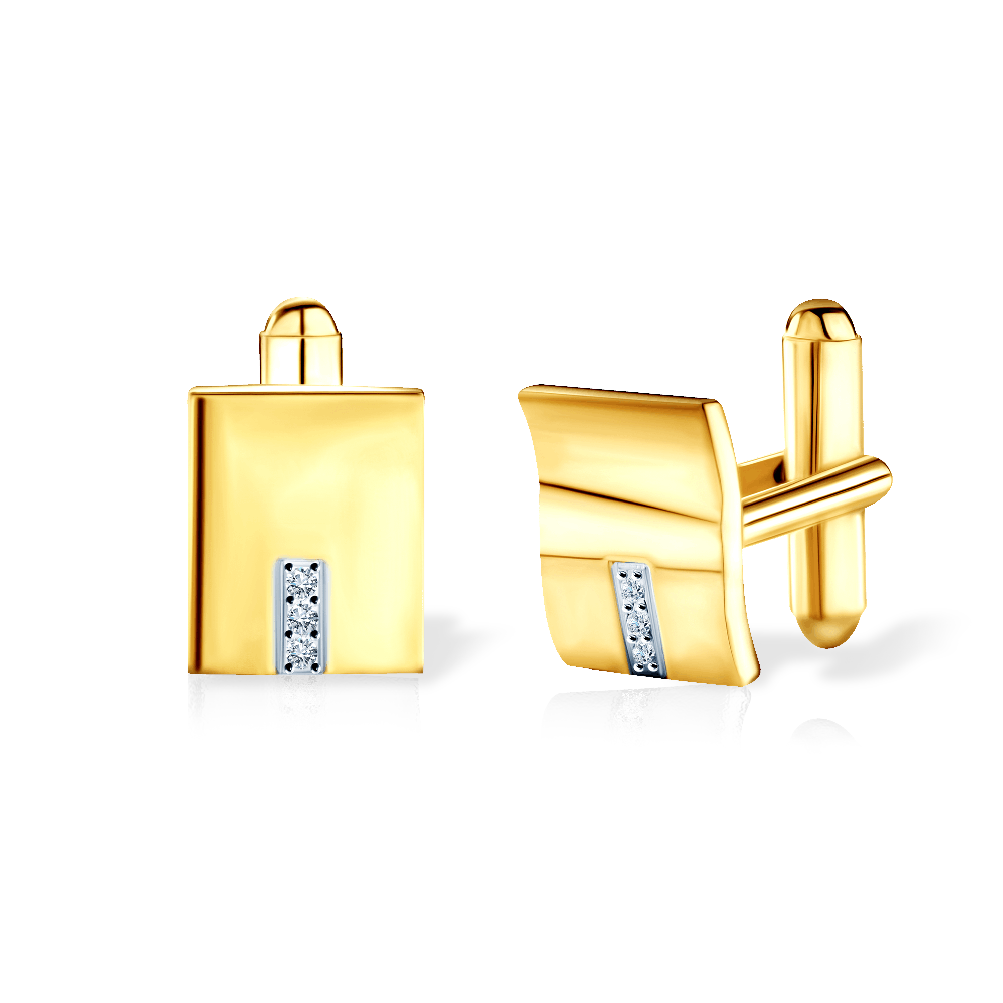 Cufflinks SAVICKI: gold, diamonds