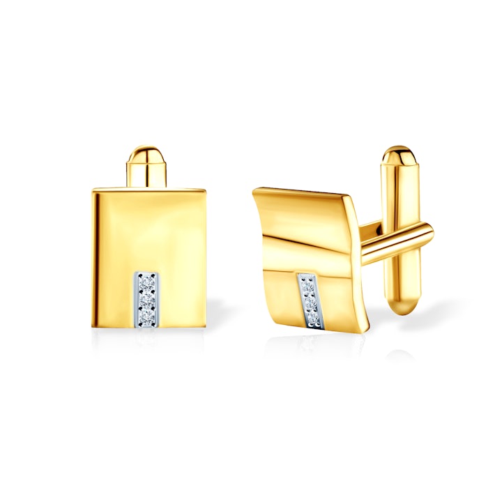 Savicki mandzsettagombok: arany, gyémántokkal