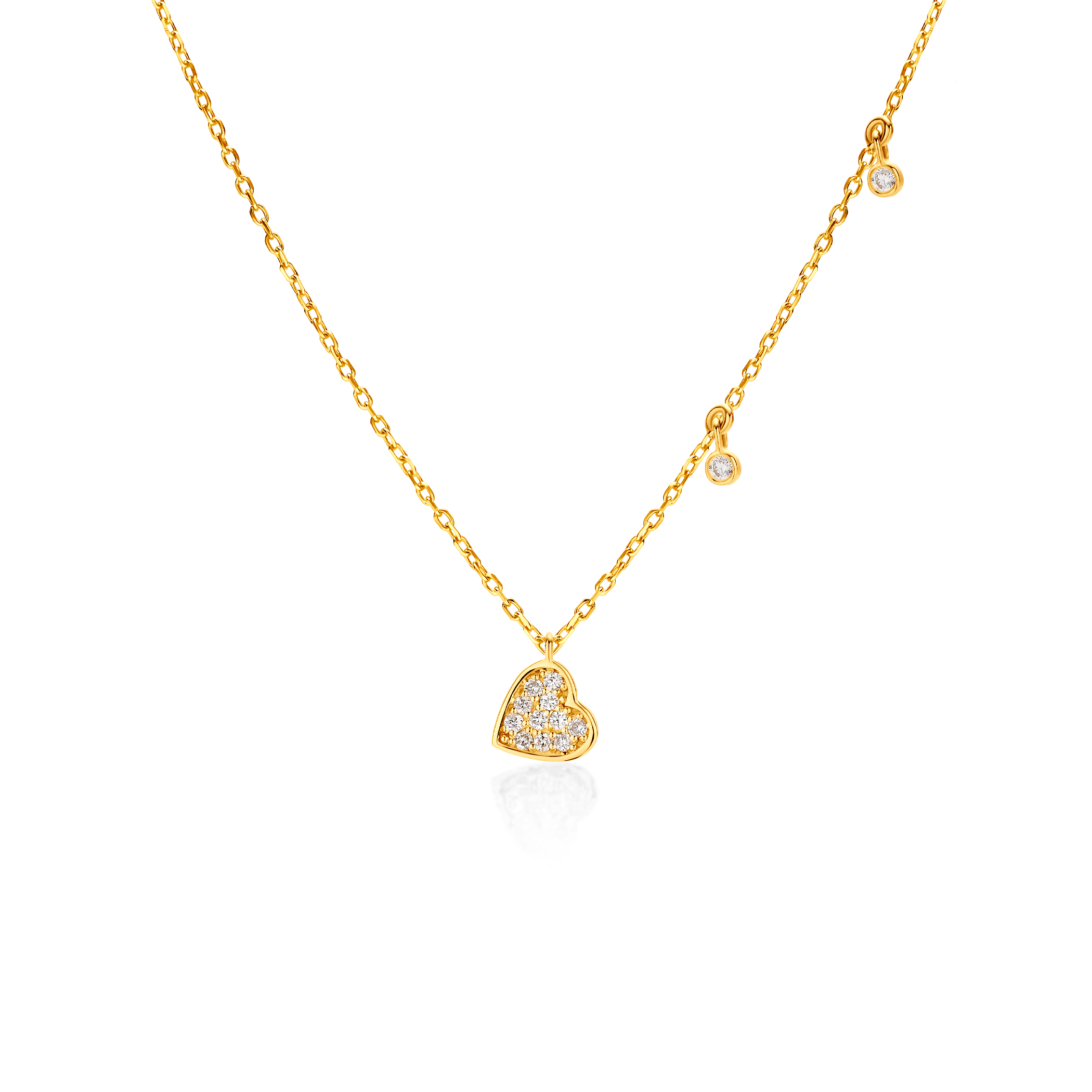 колие със сърце SAVICKI: злато. диаманти