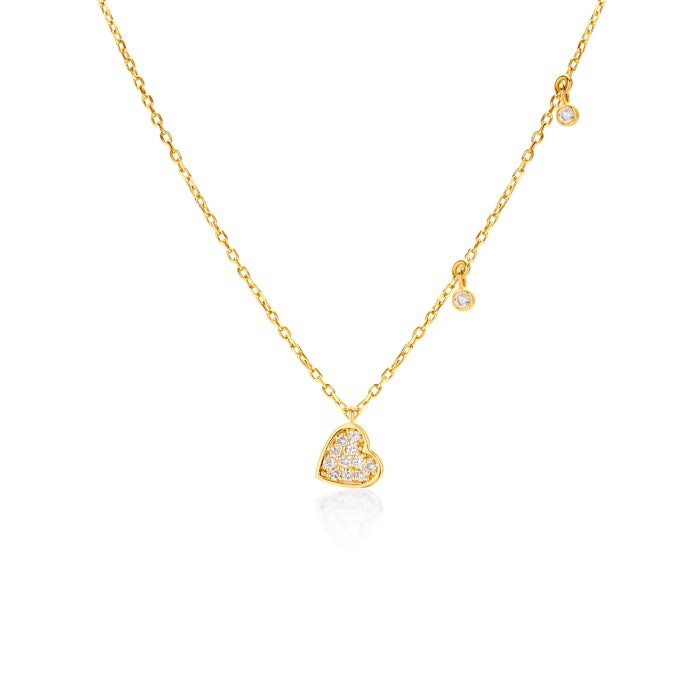колие със сърце SAVICKI: злато. диаманти