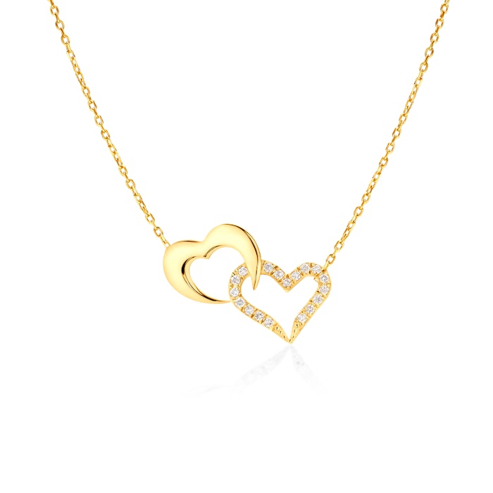 Ogrlica srce Savicki: zlato, dijamanti