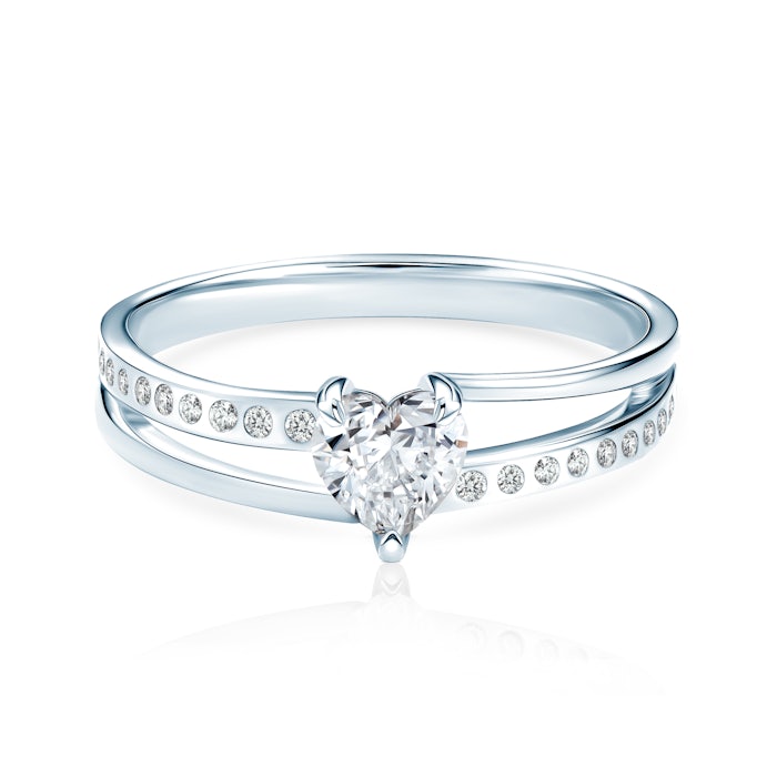 SAVICKI eljegyzési gyűrű: fehérarany és gyémántok