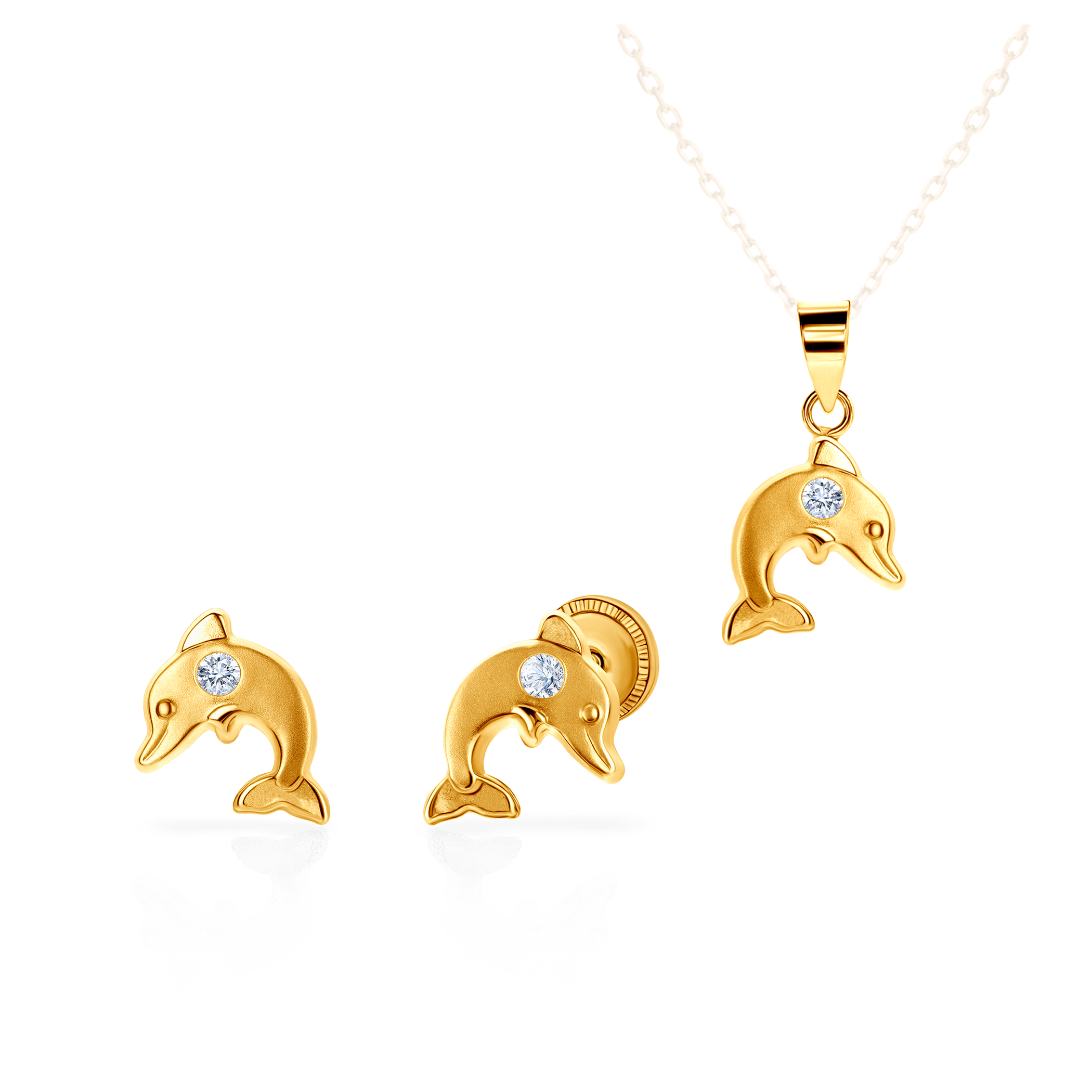Schmuckset Animals: Gold, Zirkonia