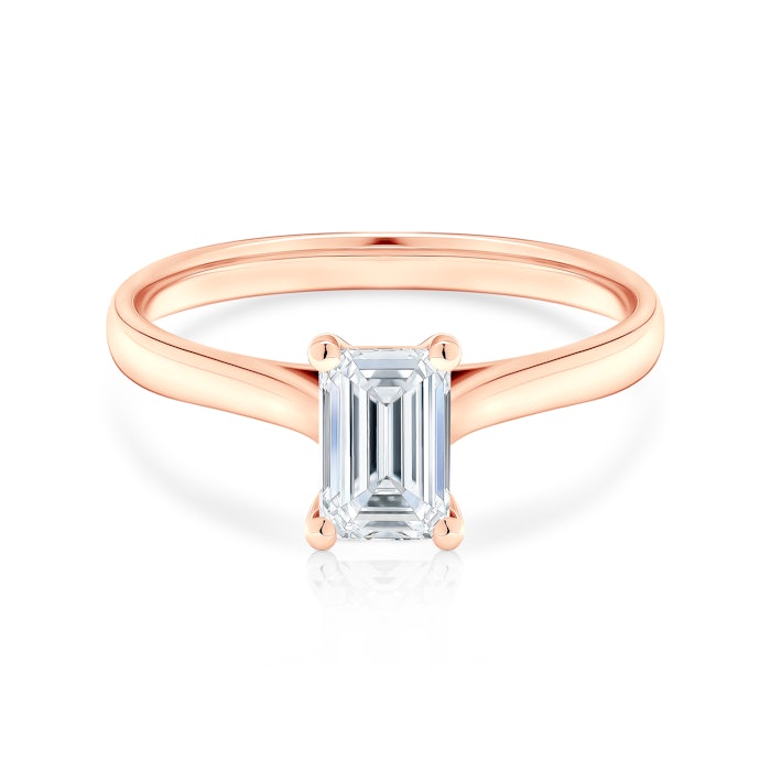 Eljegyzési gyűrű: rózsaarany és gyémánt