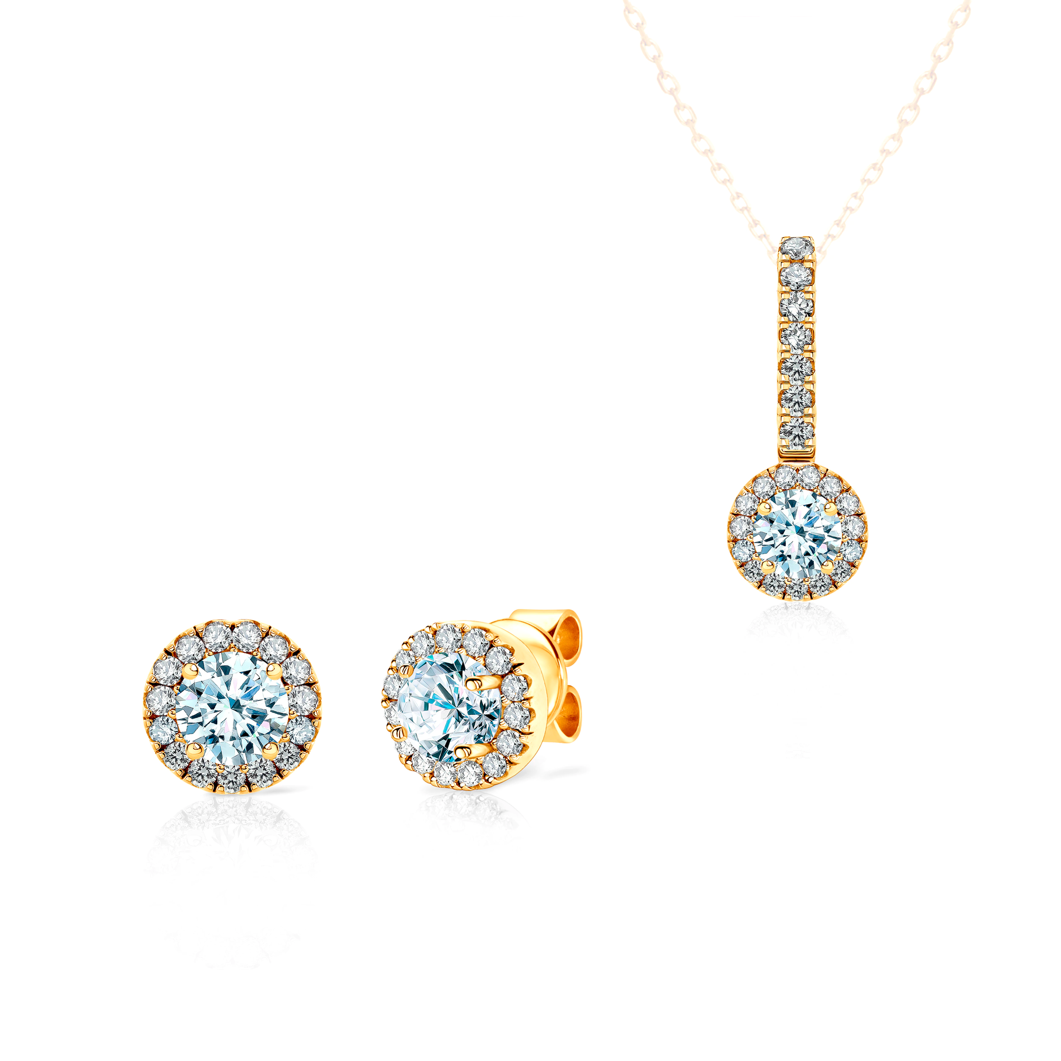 Σετ Κοσμημάτων SAVICKI: κίτρινος χρυσός, διαμάντια