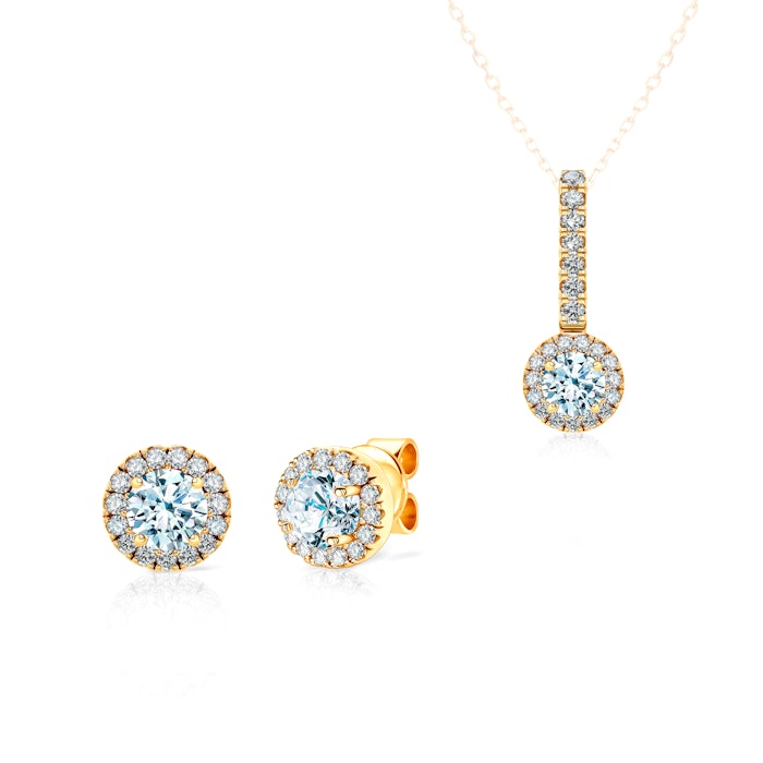 SAVICKI ékszerkészlet: sárga arany és gyémántok