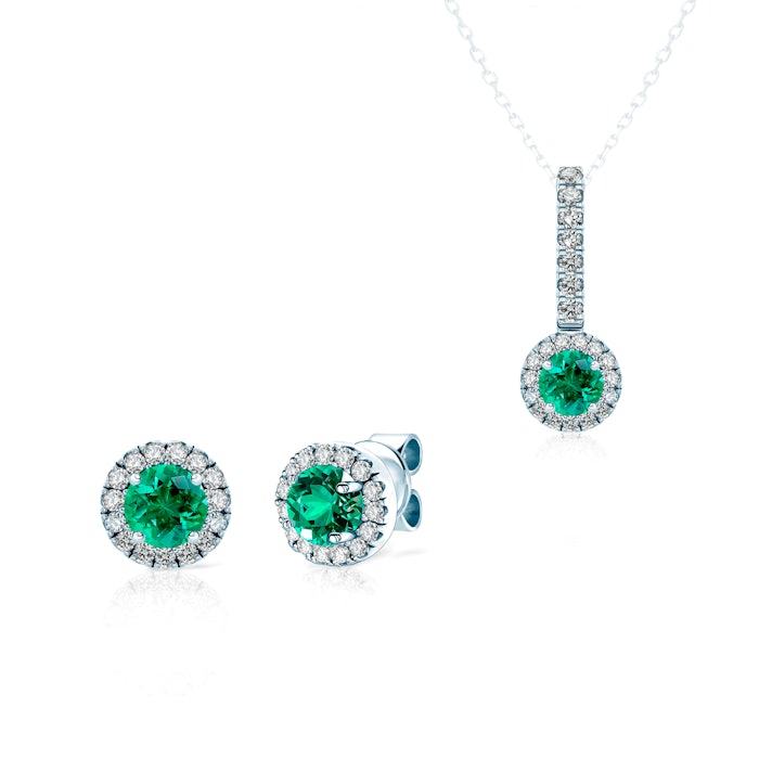 SAVICKI ékszerkészlet: fehérarany, smaragdok és gyémántok