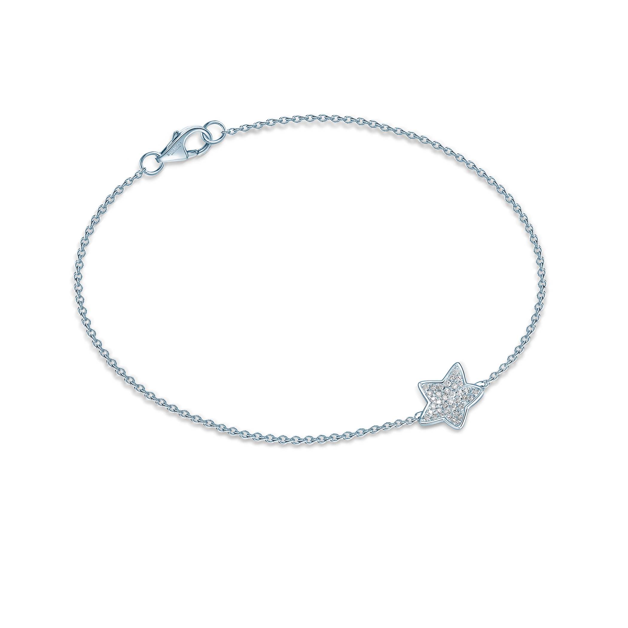 Браслет зірочка Savicki: біле золото, діаманти