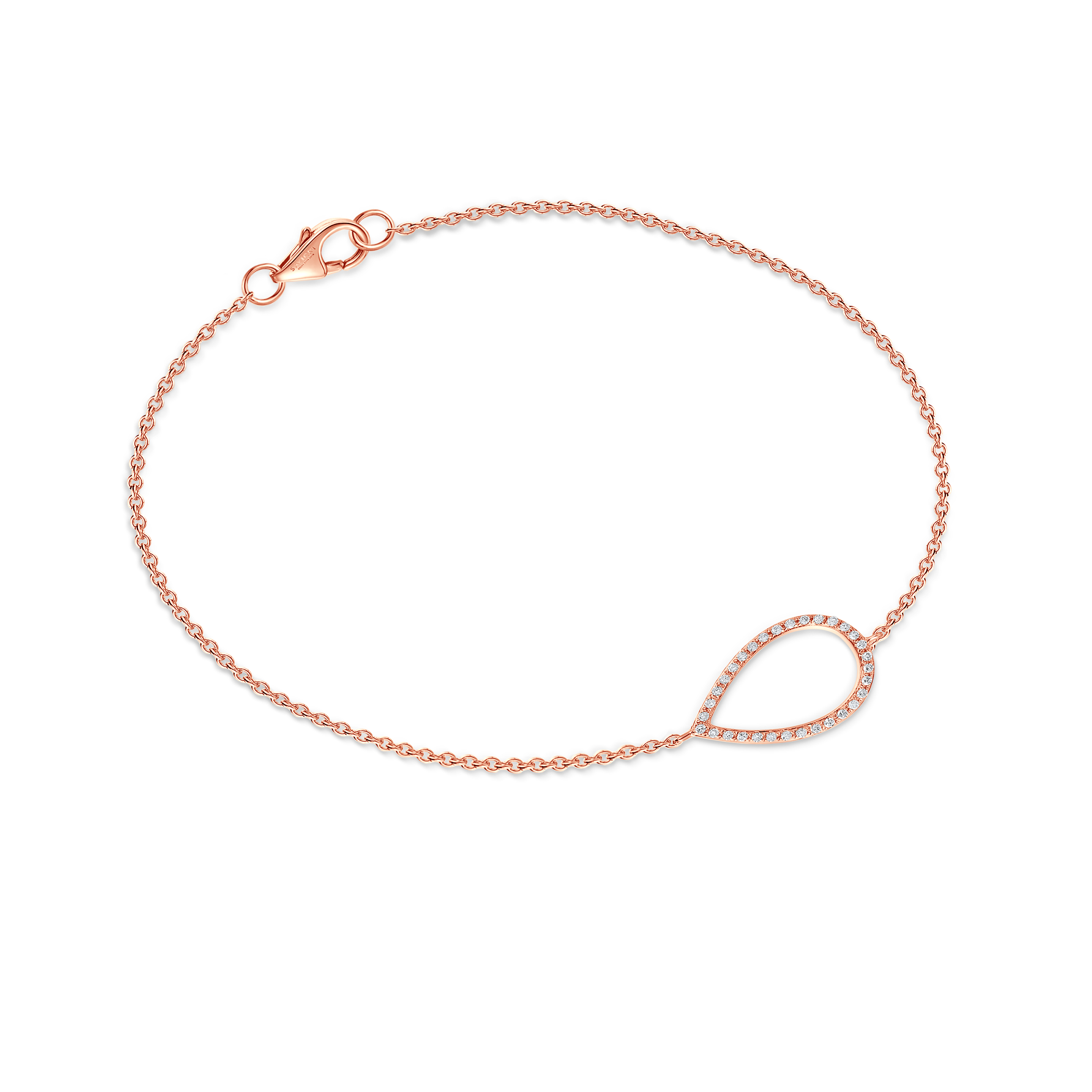 SAVICKI's teardrop bracelet: rose gold, diamonds