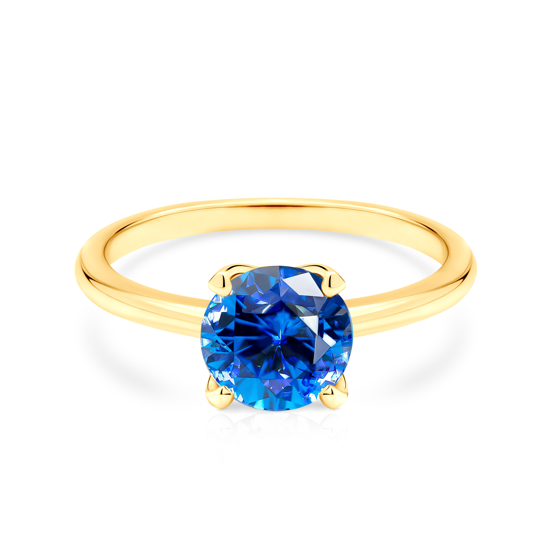 Годежен пръстен Savicki: златен. син сапфир