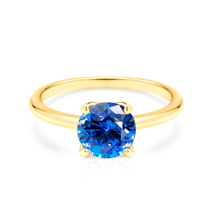 SAVICKI eljegyzési gyűrű: arany kék zafírral
