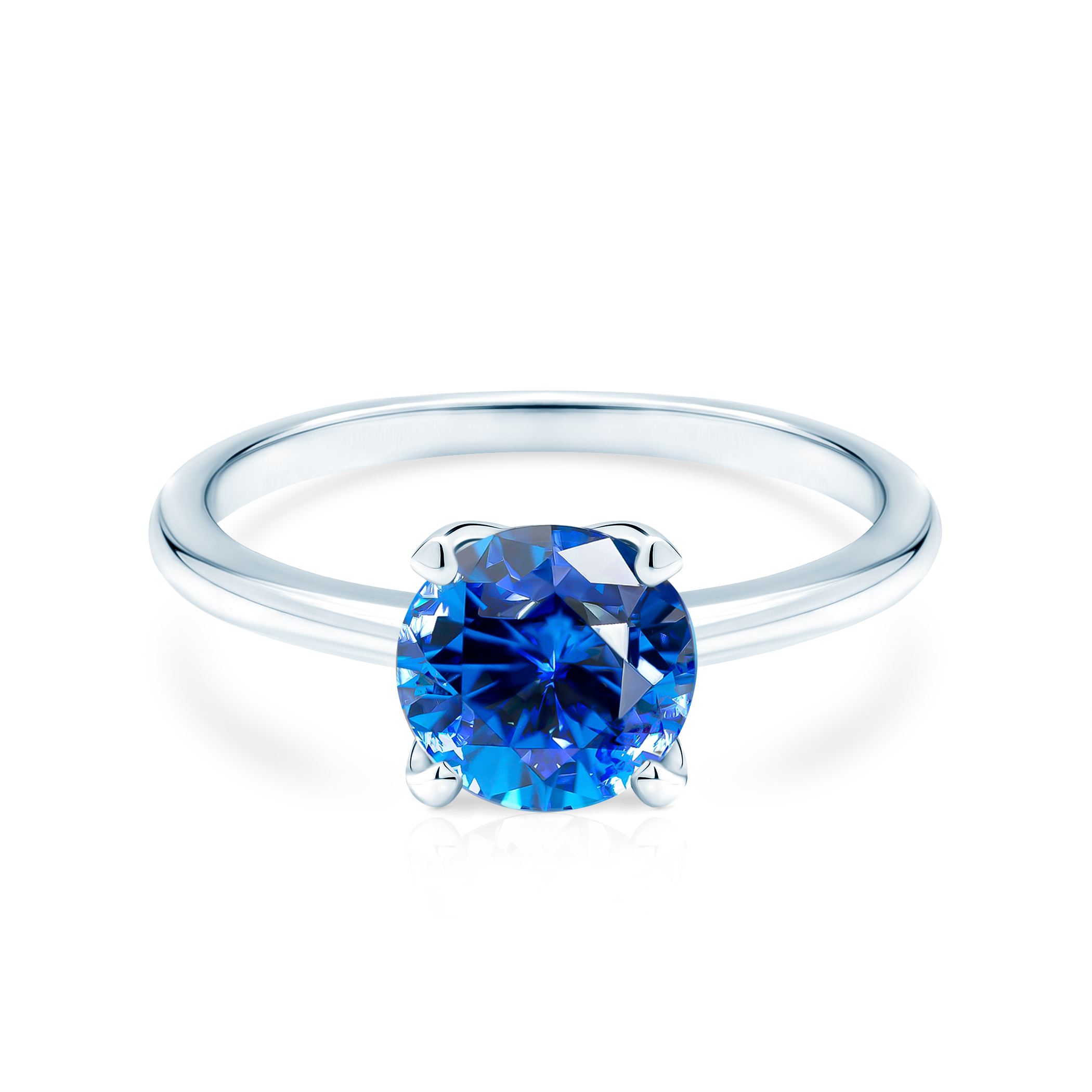 Δαχτυλίδι Αρραβώνων Savicki: λευκόχρυσο, μπλε ζαφείρι
