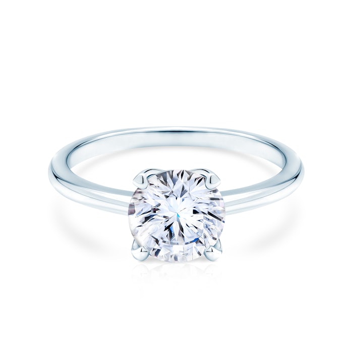 Годежен пръстен Savicki: бяло злато, бял сапфир