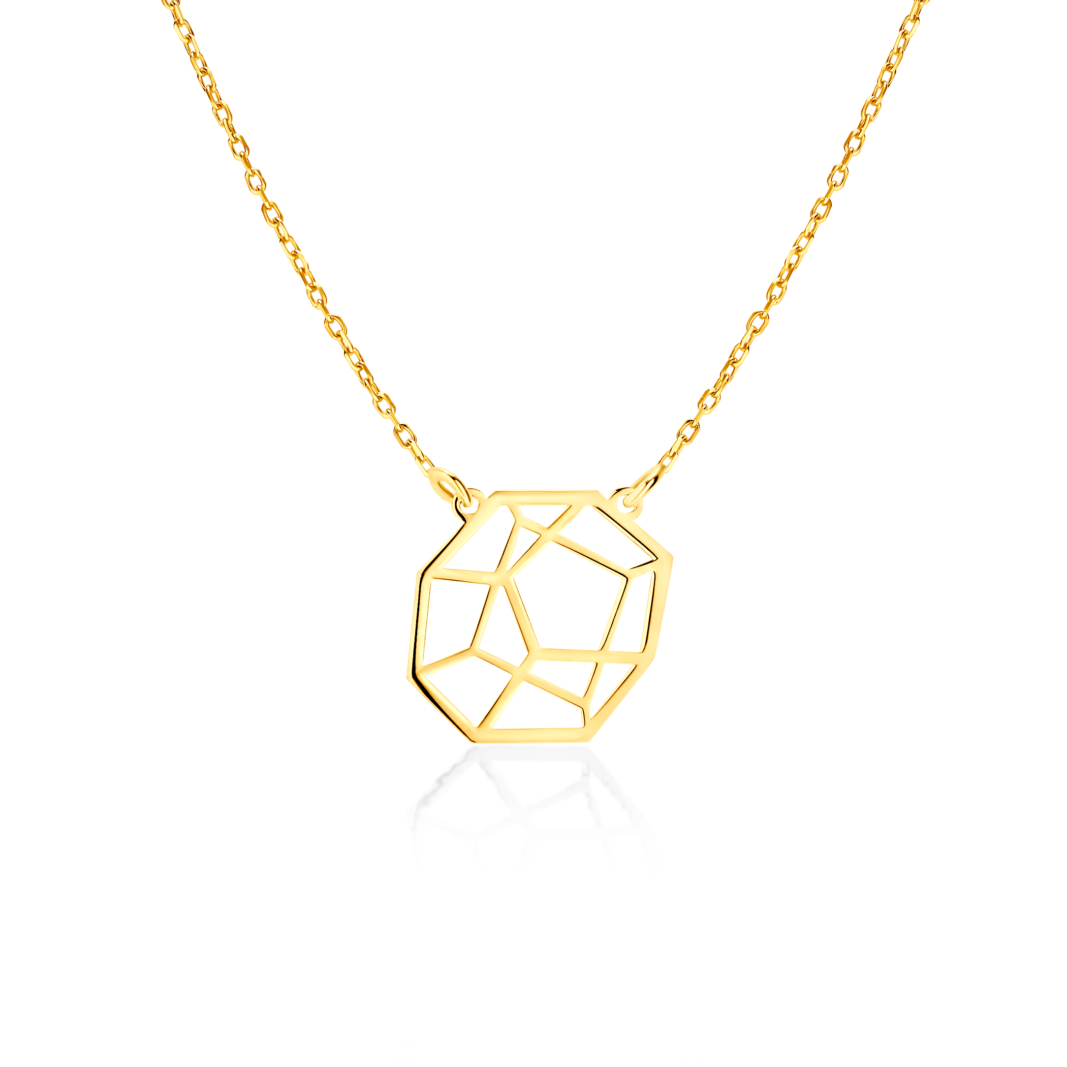 Colier origami SAVICKI: argint placat cu aur