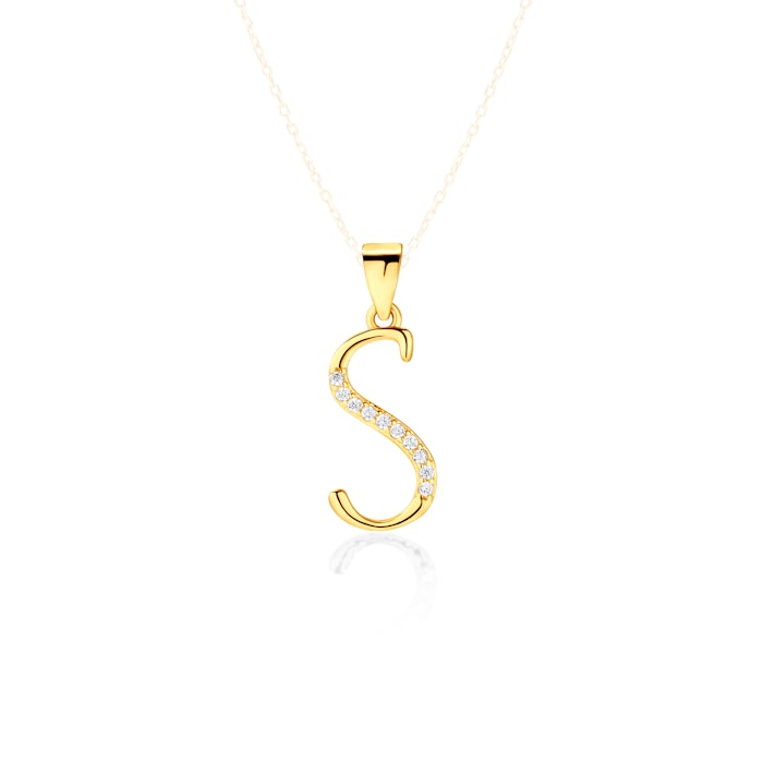 SAVICKI S betűs medál: aranyozott ezüst cirkóniával