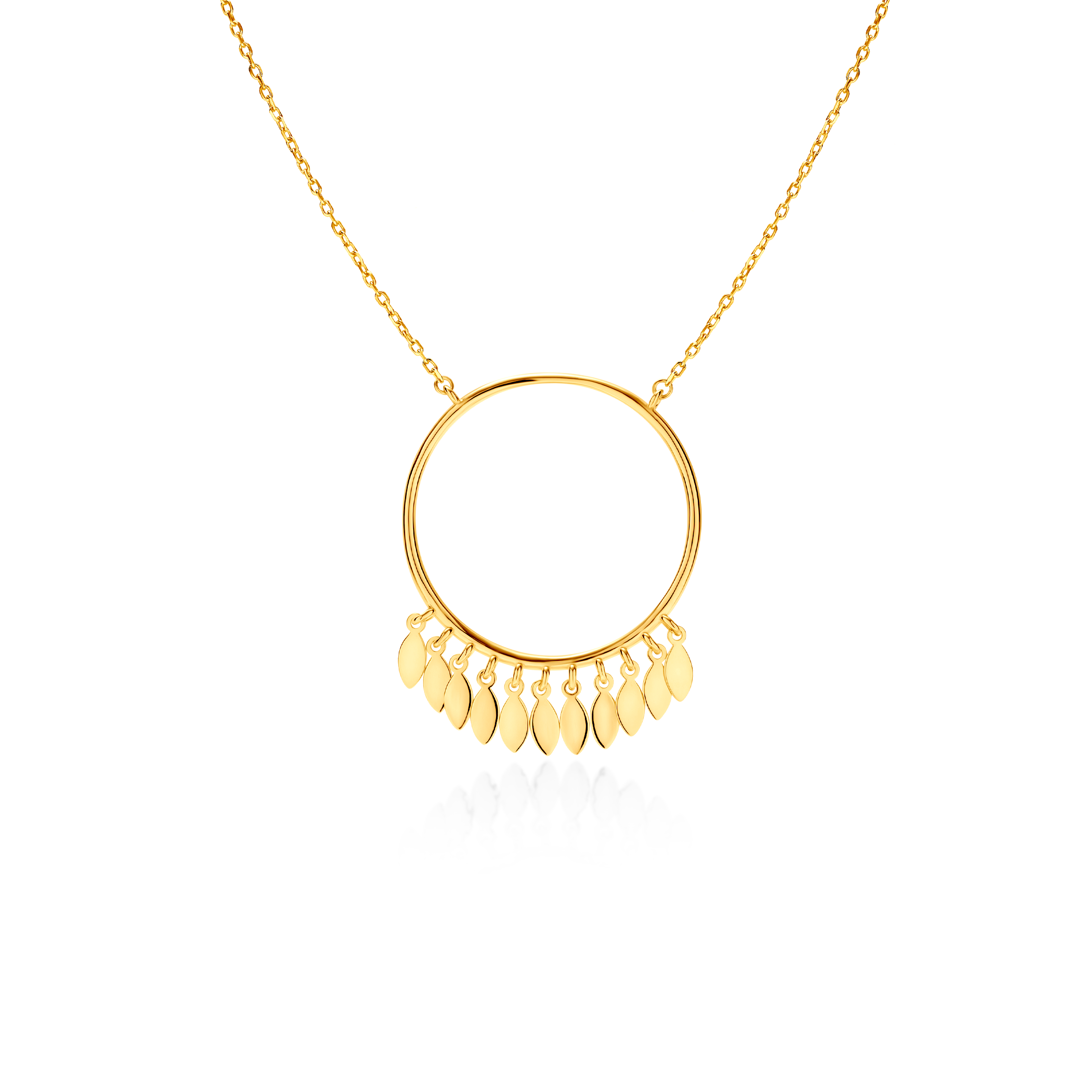 Κολιέ Savicki με Κύκλο: επιχρυσωμένο ασήμι