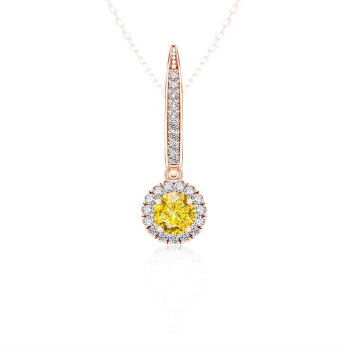 SAVICKI medál: rózsaarany sárga zafírral és gyémántokkal