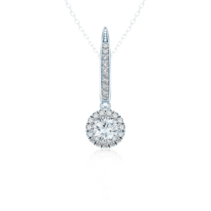 SAVICKI medál: fehérarany fehér zafírral és gyémántokkal