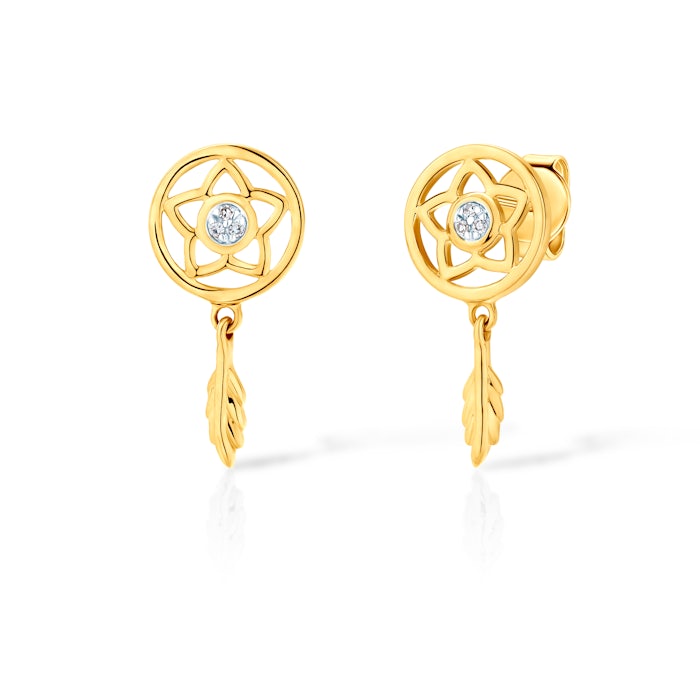 SAVICKI earrings: gold, diamonds