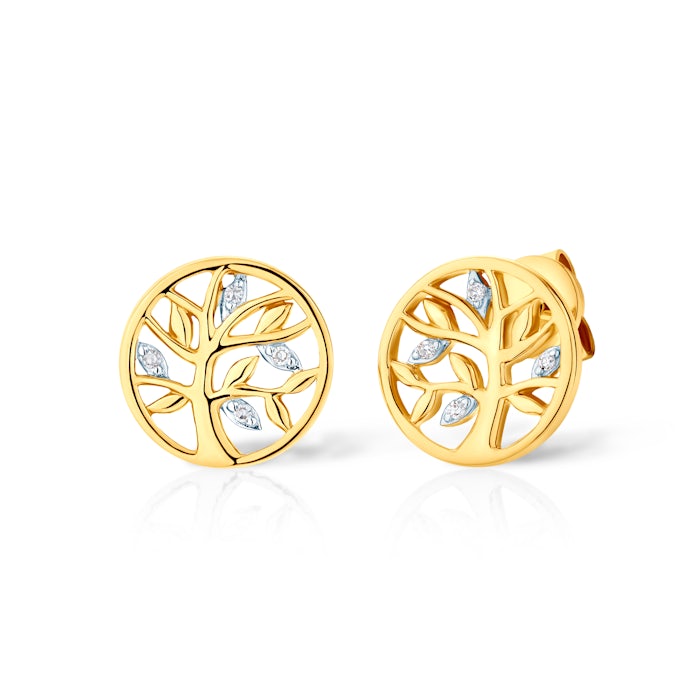 Savicki fülbevaló - élet fája: arany és gyémántok