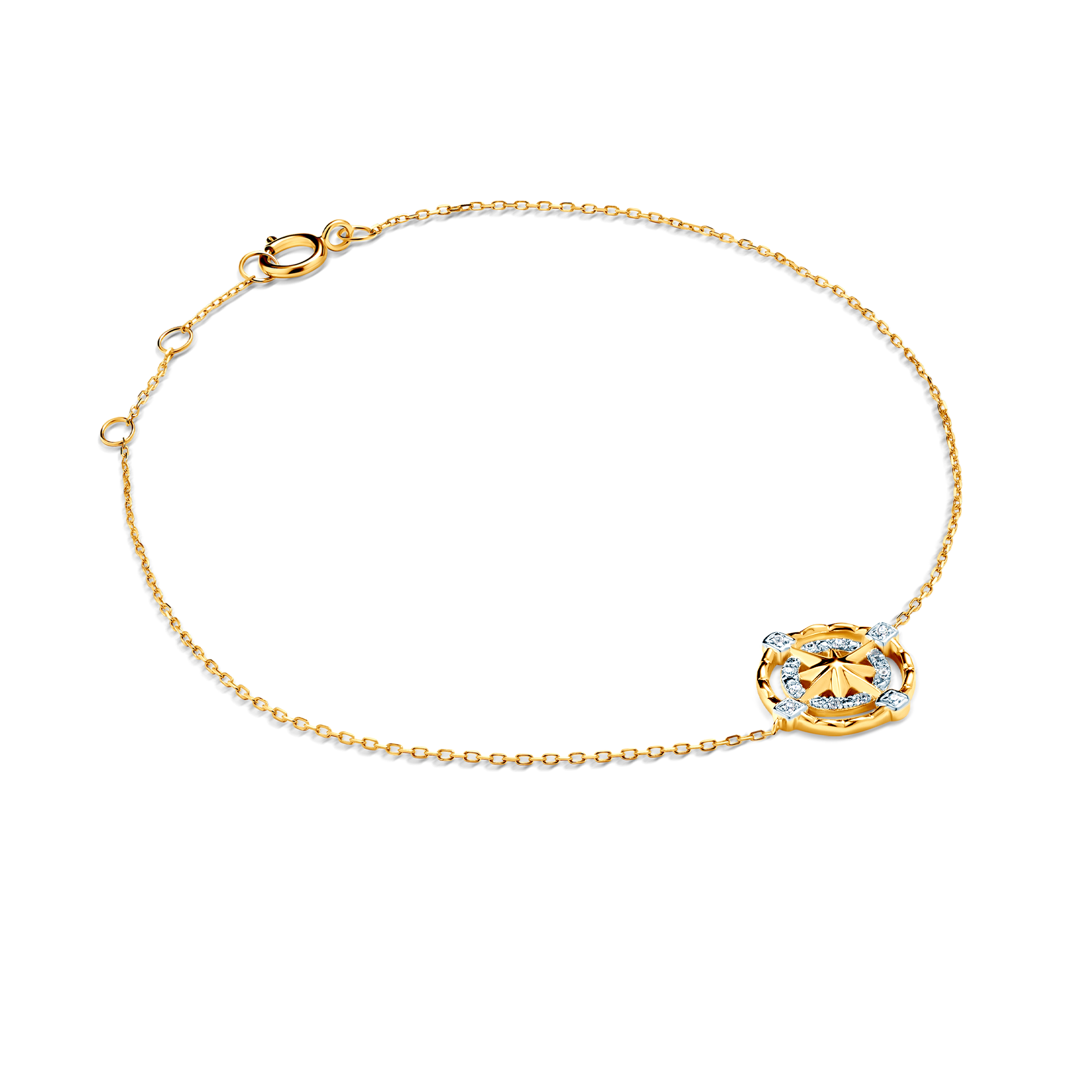 Armband Windrose Savicki: Gold, Diamanten