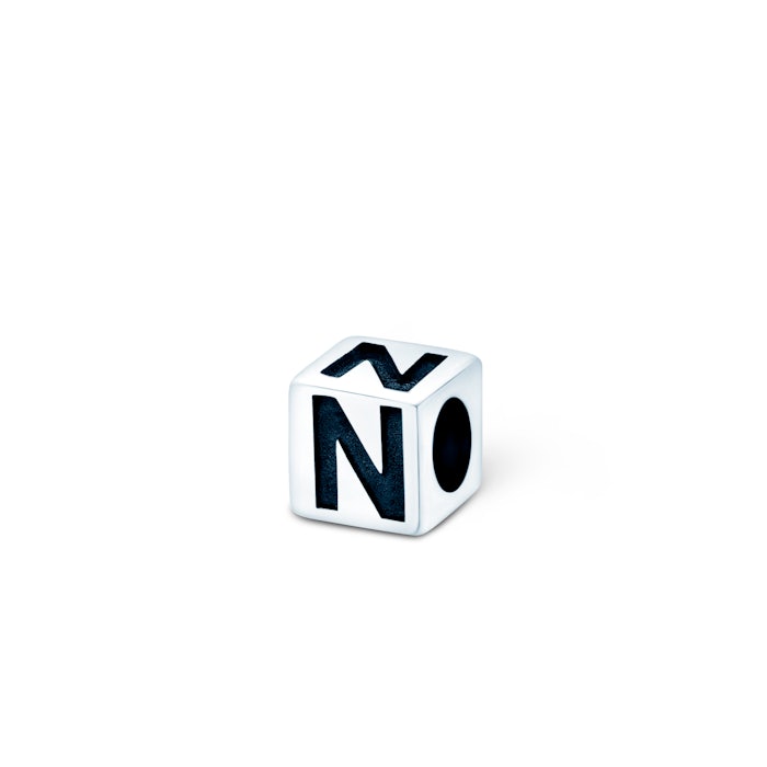 SAVICKI charm, letter N : silver