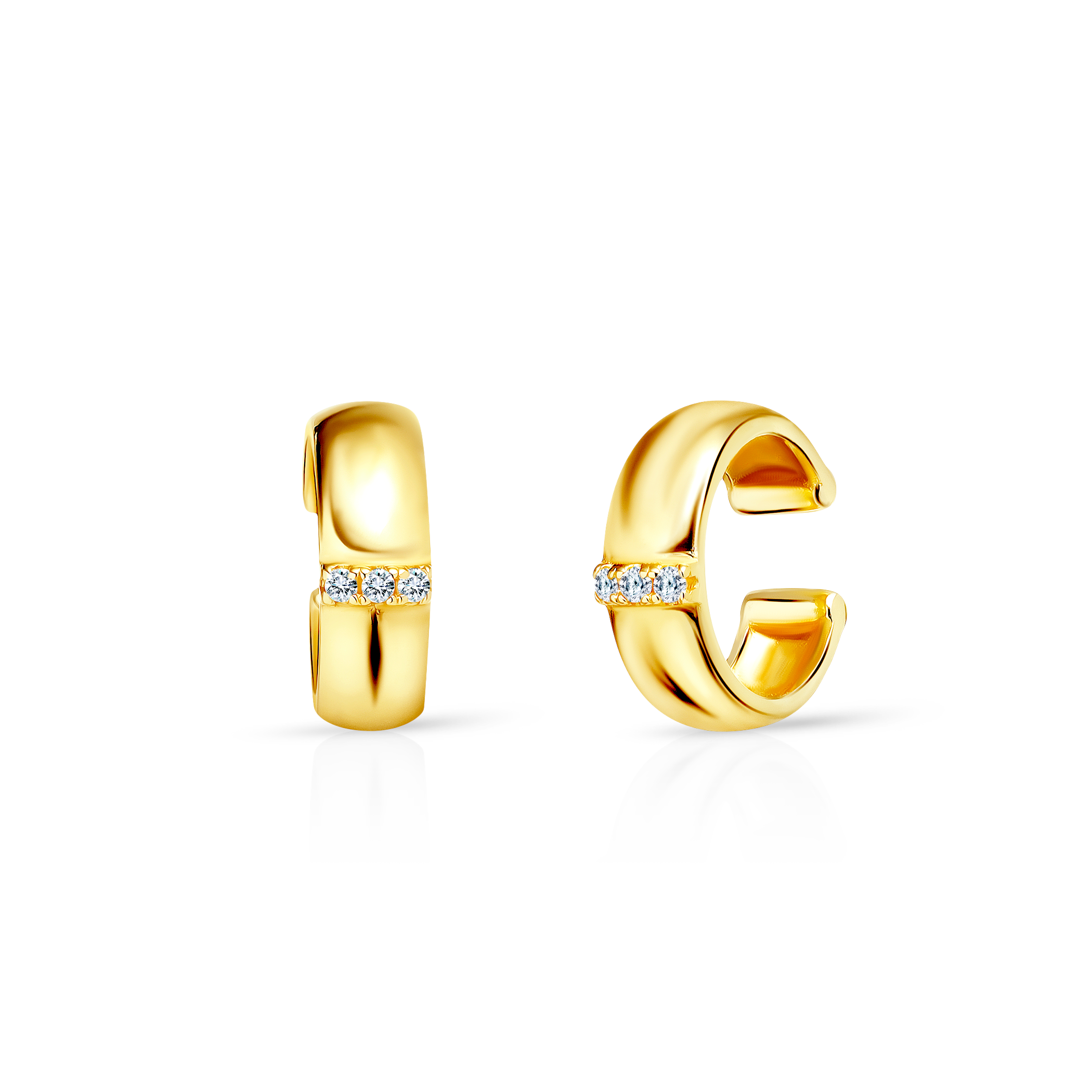 Обеци Savicki: позлатено сребро, циркони