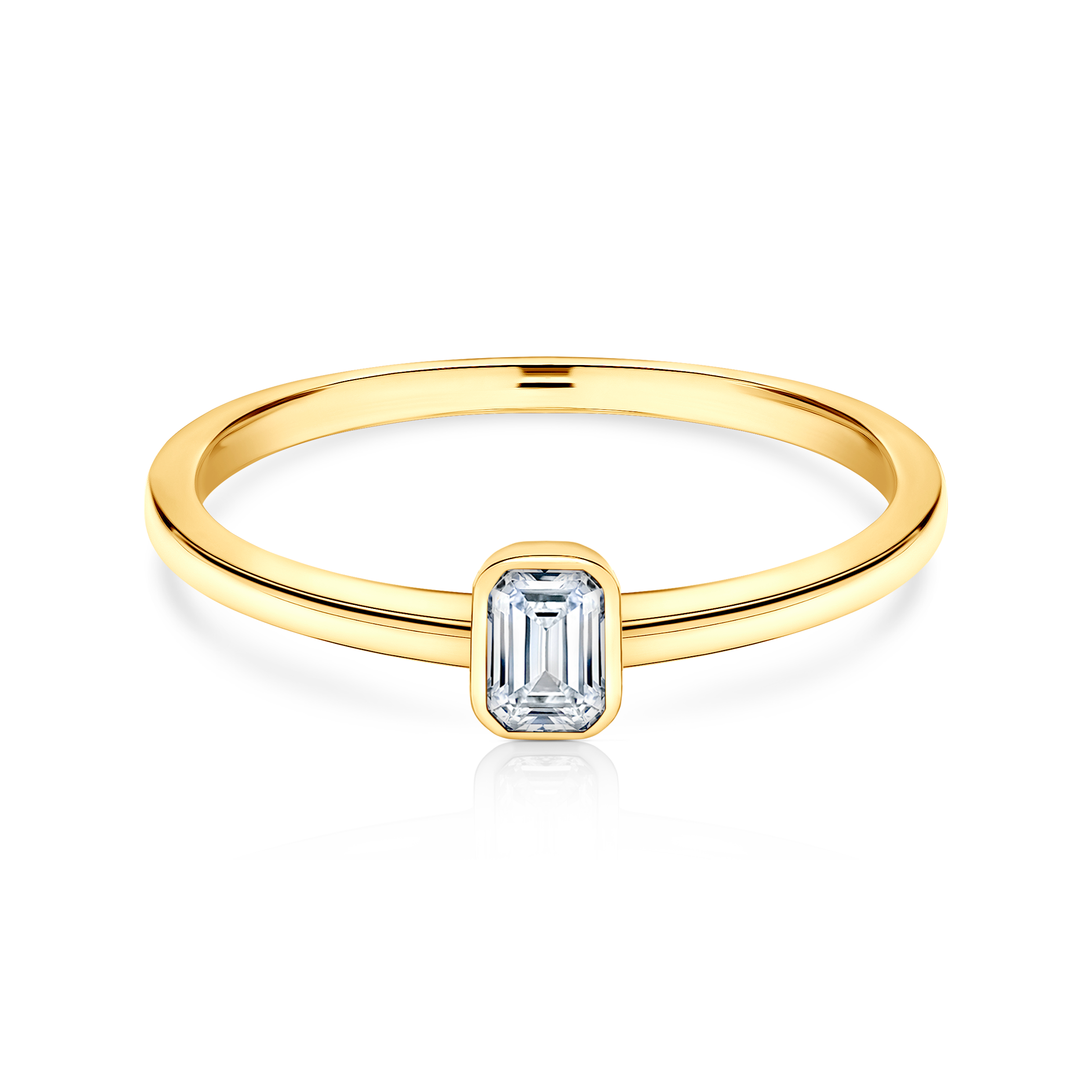 Verlobungsring Pure: Gelbgold, Diamant