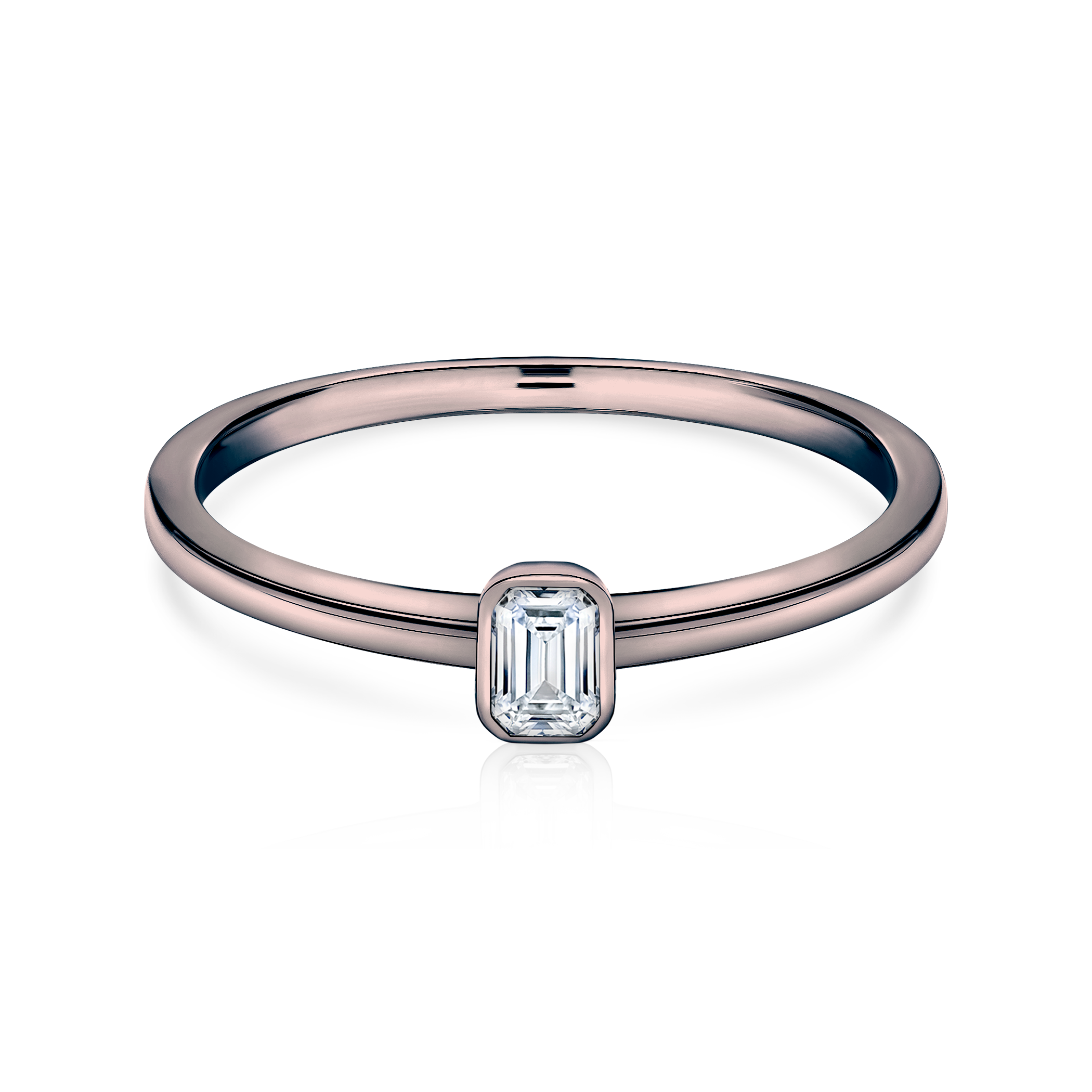 Δαχτυλίδι αρραβώνων Pure: μαύρος χρυσός, σμαραγδένιο διαμάντι