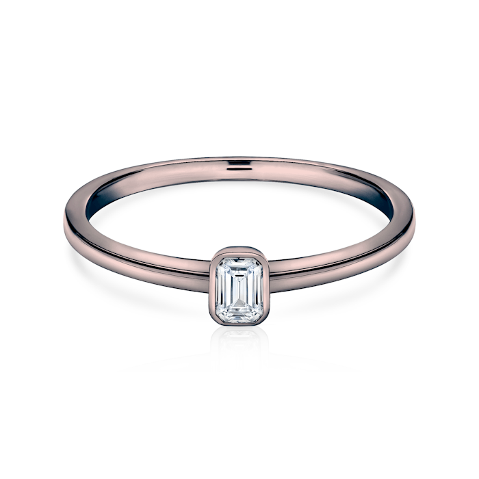 Pure eljegyzési gyűrű: fekete arany és gyémánt