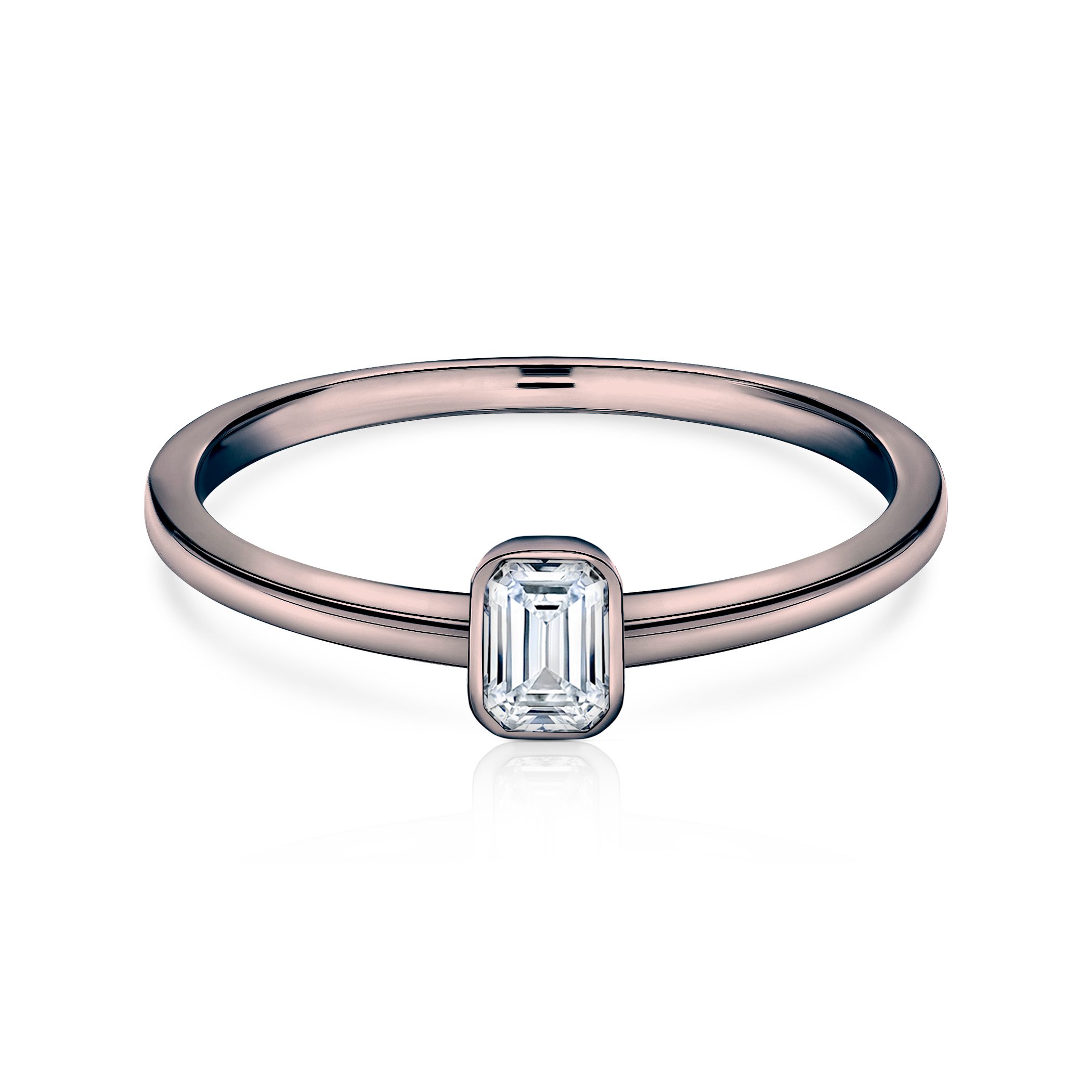 Δαχτυλίδι αρραβώνων Pure: μαύρος χρυσός, σμαραγδένιο διαμάντι