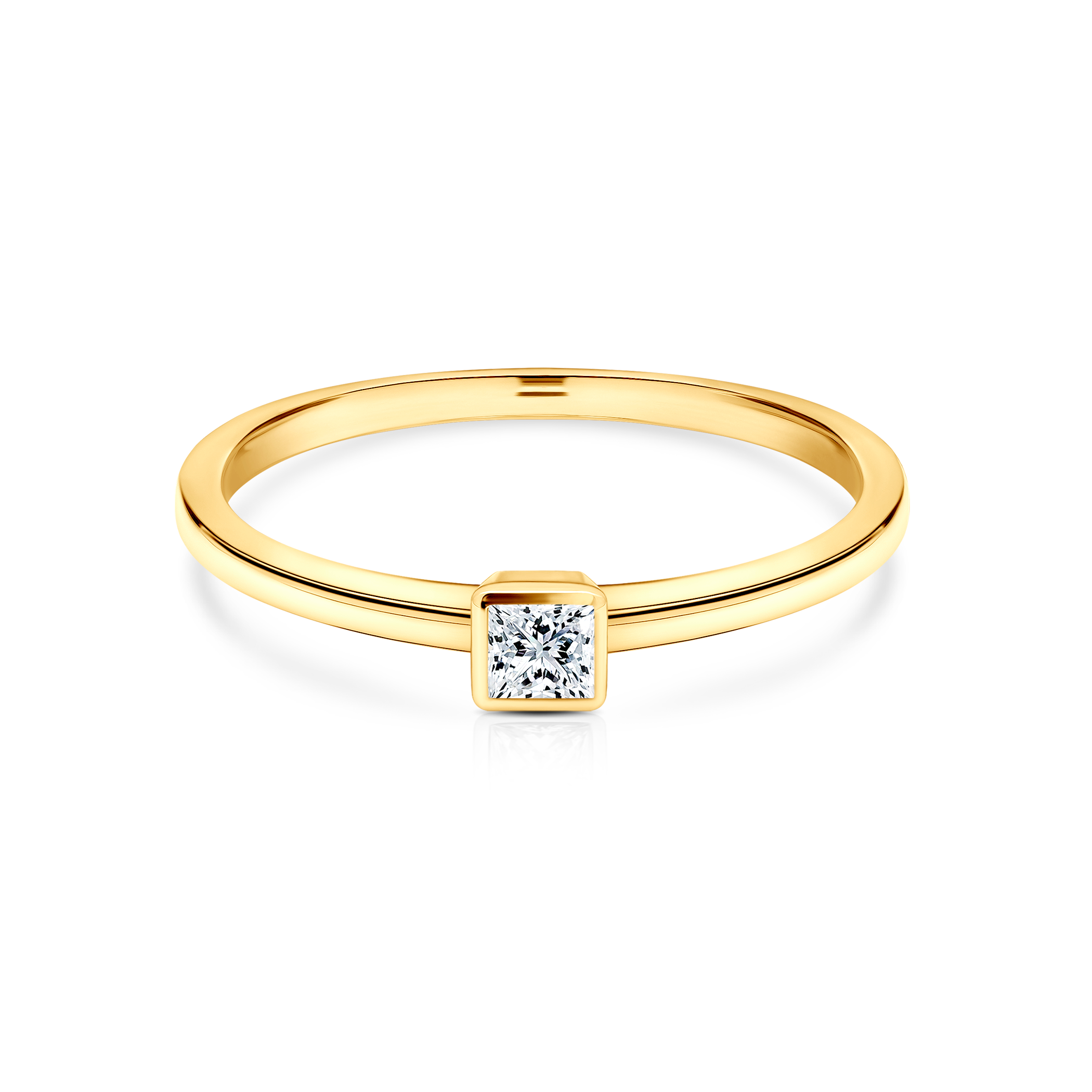 Verlobungsring Pure: Gelbgold, Diamant