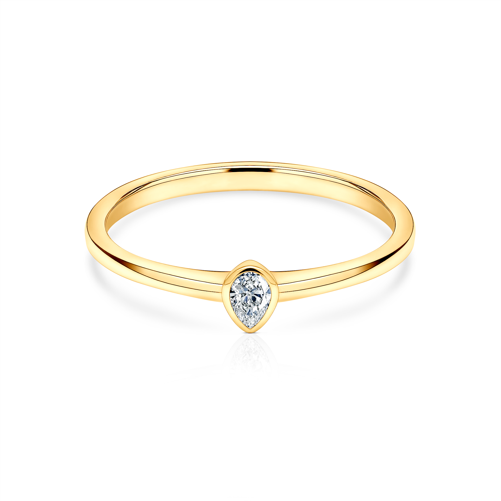 Verlobungsring Pure: Gelbgold, Diamant